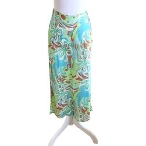 ASOS Skirt Midi Maxi Satin Mod Retro Print (4)